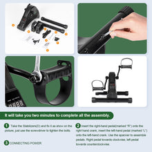 Load image into Gallery viewer, HOMGIM Motorized Mini Exercise Bike Electric Pedal Exerciser (Black)