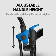 Load image into Gallery viewer, Qwik-Fold - 4-Wheel Golf Push Cart - Black/Blue