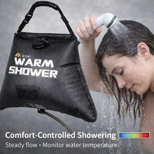 Load image into Gallery viewer, suvast Solar Shower Bag, 4 Gallon/15L, TPU Portable Solar Shower for Camping & Outdoor Cleaning, with Hose and Carry Bag