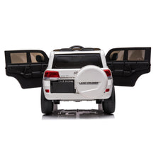 Load image into Gallery viewer, Electric Kids Ride on SUV Car, 2 Seater Truck 12V Licensed Toyota Land Cruiser with Remote Control, White