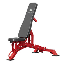 Load image into Gallery viewer, MAJOR FITNESS Adjustable Weight Bench (Elite Version) - 1300LB Capacity, 32 Positions for Strength Training, Bench Press, and Full-Body Workouts for Home or Garage Gym, Red