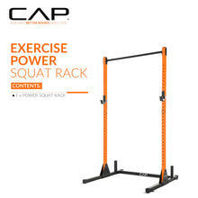 Load image into Gallery viewer, CAP Barbell Power Rack with Pull Up Bar & Attachments - Orange