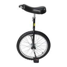 Load image into Gallery viewer, 20" Inch Unicycle Classic Black One Wheel Bike with Anti-Skid Alloy Rim and Pedal Adjustable Height Cycling for Kids Adults Beginner