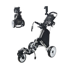 Load image into Gallery viewer, FLAGTAG Golf Push Cart 3 Wheel with 360 Swivel Front Wheel,Lightweight and Foldable Walking Golf Cart,One-Click Foldable,with Foot Brake