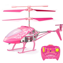 Load image into Gallery viewer, Remote Control Helicopter for Kids| Toys for Ages 5-7 8-10| Rc Helicopter Toys w/t LED Lights, 3.5 Channel, Gyro Stabilizer, Altitude Hold- Pink