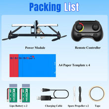 Load image into Gallery viewer, Remote Control Airplane Kit with Colored Papers, Super Easy Fly Toy for Kids DIY STEM KIT
