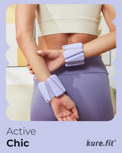 Load image into Gallery viewer, kure.fit Pilates Weight | Wrist & Ankle Weights for Women | Weighted Bangles | 1LB Set of 2- Lilac