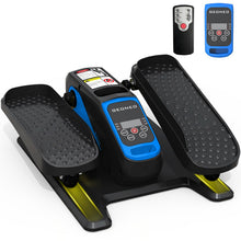 Load image into Gallery viewer, Under Desk Elliptical Machine, Electric Elliptical Exerciser for Senior, Quiet & Small Electric Seated Pedal Exerciser for Home with Monitor, Remote Control & 12 Adjustable Speeds (Blue)