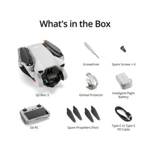 Load image into Gallery viewer, DJI Mini 3 (DJI RC), Lightweight 3x Mechanical Gimbal Drones with Camera for Adults
