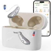 Load image into Gallery viewer, Yeasound RIC800 Hearing Aids, AI Powered Noise Reduction and Speech Enhancement Hearing aids - Silver