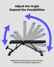 Load image into Gallery viewer, AIRHOP Upgraded Adjustable Weight Bench, Bench Press Full Body Workout, Quick Fold Space Saving, Workout Bench for Home Gym Strength Training