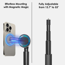 Load image into Gallery viewer, Golf Tripod & Monopod, Magnetic Golf Film Stick 52" Adjustable | Golf Swing Training Aid, Compatible with Mag-Safe iPhone Android Phones, Record Golf Swing with Magnetic Holder