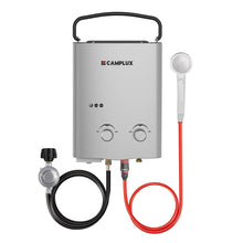 Load image into Gallery viewer, CAMPLUX 1.32 GPM Tankless Water Heater Portable, 5L Outdoor Propane Water Heater for Camping Trip with Overheating Protection, AY132G, Gray