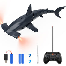 Load image into Gallery viewer, Remote Control Shark Toys High Simulation, Summer Water Toys for Kids, Ideal Gifts for Boys Ages 6+, Party Fun Games for Pool & Bath (Gray)