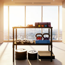 Load image into Gallery viewer, Commercial Heavy Duty Adjustable Dumbbell Stand & Kettlebell Stand, Adjustable Dumbbell Weight Rack, Kettlebell Storage Rack, Weight Rack for Garage/Home Gym/Commercial with Non-Slip Base, Anti-Tip Safety & Space-Saving Design, Weight Capacity 500/600/800