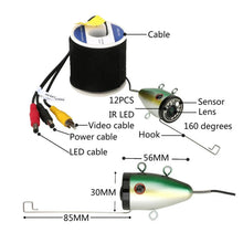 Load image into Gallery viewer, LCD HD 7in Waterproof Underwater Fishing Camera System Depth Detection