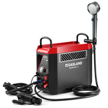 Load image into Gallery viewer, GASLAND GoShower 3 Portable Tankless Water Heater, Rechargeable Camping Shower with Built-in Battery, Instant Hot Water System, 12V Car Powered Outdoor Water Heater for Camping