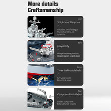 Load image into Gallery viewer, Remote Control Warship RC Military Battleship, 1:390 Scale Remote Control Boat for Lakes and Rivers, 2.4GHz RC Armed Cruiser Boat Model