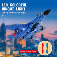 Load image into Gallery viewer, RC Airplane,2.4GHz 2 Channel Remote Control Plane with Gyro Night Lights and 2 Batteries, Easy to Fly
