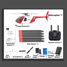 Load image into Gallery viewer, rcxperts YU Xiang F119S MD500 Remote Control Helicopter, 1/16 2.4G 9CH 250-Class 6-Axis Gyro Military RC Helicopter