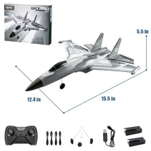 Load image into Gallery viewer, QuirkyGlee Rc Plane F-22, Stealth Raptor Remote Control Aircraft Jet, 3 Channel Stunt Fighter with 3 Modes