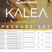 Load image into Gallery viewer, TaylorMade Golf Kalea Gold Womens Complete Set with CART Bag LEFTHANDED