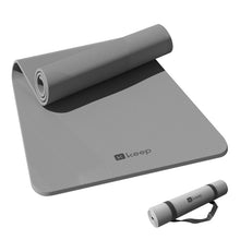 Load image into Gallery viewer, KEEP Non-Slip Large Yoga Mat,Extra Long and Wide Exercise & Fitness Mat( 72"Lx32"Wx7mm Thick) with Free Carrying Strap, Pilates & Home Workout, Classic Grey
