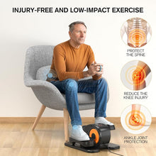 Load image into Gallery viewer, ESL Under Desk Elliptical - Portable Leg Exerciser for Seniors, Assembled Seated Elliptical with Remote Control, LCD Display Electric Elliptical Trainers with Traction Straps