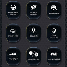 Load image into Gallery viewer, RC Electric Mini Racing Drift Car Model 1:43 Scale 2.4G Full Scale Linkage Light Set Max Speed 15km/h Indoor Mini RC Toys