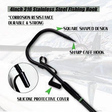 Load image into Gallery viewer, Fiblink Fishing Gaff Portable Travel Fish Gaff with S316 Stainless Steel Fishing Hook Non-Slip Camouflage Handle 2Piece Gaff for Saltwater Offshore 6'