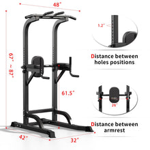 Load image into Gallery viewer, DONIUZ Power Tower Pull Up Bar and Dip Station, Multi-Function Home Gym