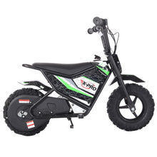 Load image into Gallery viewer, X-PRO XP250E 250W 24V Electric Dirt Bike with Chain Drive! 6.5" Wheels! Rear Disc Brakes! (Green)