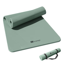Load image into Gallery viewer, KEEP Non-Slip Large Yoga Mat,Extra Long and Wide Exercise & Fitness Mat( 72"Lx32"Wx7mm Thick) with Free Carrying Strap,Professional TPE Workout Mat for All Types of Yoga, 7mm, Pale Green