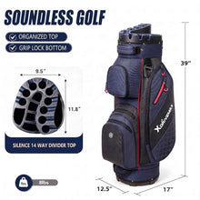 Load image into Gallery viewer, XDriveMax 14-Way Molded Lock Top Golf Cart Bag,Silent Golf Bags for Men