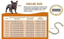 Load image into Gallery viewer, Silver Dog Chain Collars Diamond Dog Necklace Metal Cuban Link Puppy Collar with Secure Buckle Walking for Small Medium Large Pet Dogs, 14 Inch
