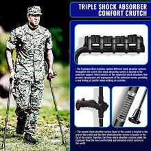 Load image into Gallery viewer, Crutches with Triple Shock Absorption, Adjustable,Ergonomic Grip, Foldable, with Arm Support