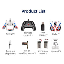 Load image into Gallery viewer, RC Plane Remote Control Airplane, 3 in 1 Water Land Air RC Airplane, 2.4GHz 2CH RC Aircraft, RC Glider, White