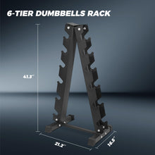 Load image into Gallery viewer, RITFIT Rubber Hex Dumbbells Set with Rack, 180-780LB Heavy-Duty Cast Iron Core, Knurled Chrome Handle, Space-Saving Storage Rack for Home Gym Strength Training