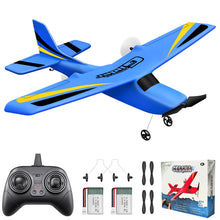 Load image into Gallery viewer, 2 Channel RC Airplane, Ready to Fly, 2.4GHz Remote Control Plane, Easy to Fly Glider for Kids & Beginners (Blue)
