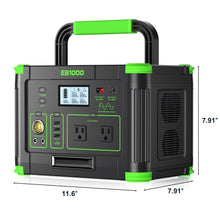 Load image into Gallery viewer, GRECELL 999Wh Solar Generator 1000W Portable Power Station for Outdoor