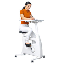 Load image into Gallery viewer, FLEXISPOT Exercise Bike with 2D Desktop - V9-Max White