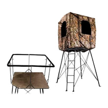 Load image into Gallery viewer, Muddy 12' Quad Pod Ladder Stand with Large 57 x 57 Platform & Hunting Blind