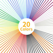 Load image into Gallery viewer, 21 Mixed Beautiful Colors 3D Pen PCL Filament Refill, Only Fit for 3Doodler Start 3D Pen, Each Strand 15cm, Each Color 5 Strands, Total 105pcs 1575cm PCL Filament Refill Pack by DO3D
