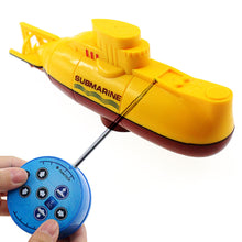 Load image into Gallery viewer, Mini RC Submarine Toy Remote Control Boat Underwater Electric Diving Water Fish Tank Kids Birthday Gift (Yellow)