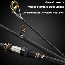 Load image into Gallery viewer, PLUSINNO Fishing Rod - 24 Ton Carbon Fiber - Stainless Steel Hooded Reel Seats - Aluminum Oxide Guide Inserts,Telescopic Retractable Spinning Pole for Saltwater Freshwater Fishing
