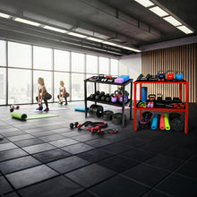 Load image into Gallery viewer, OGODU Commercial Heavy Duty Adjustable Dumbbell Stand & Kettlebell Stand, Adjustable Dumbbell Weight Rack, Kettlebell Storage Rack, Weight Rack for Garage/Home Gym/Commercial with Non-Slip Base, Anti-Tip Safety & Space-Saving Design, Weight Capacity 500/6