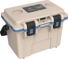 Load image into Gallery viewer, Pelican 14 Quart Personal Lunch Box Cooler - Can Cooler (Tan/Kashmir Blue)