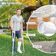 Load image into Gallery viewer, Aluminum Crutches for Kids & Adults, Lightweight Adjustable Crutches for Walking with Comfortable Underarm Pad and Hand Grip & Crutch Bag, 300 LB Weight Capacity, Fitting 4'5"-5'10", 1 Pair