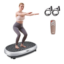 Load image into Gallery viewer, EILISON FitMaxx 3D XL Vibration Plate Exercise Machine - Whole Body Workout Vibration Platform w/Loop Bands - Lymphatic Drainage Machine for Weight Loss, Shaping, Recovery (Fitmaxx Silver)
