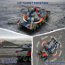 Load image into Gallery viewer, ROGALALY RC Tank Set, 1/24 Scale Army Battle Tanks with Life Indicators and Spray